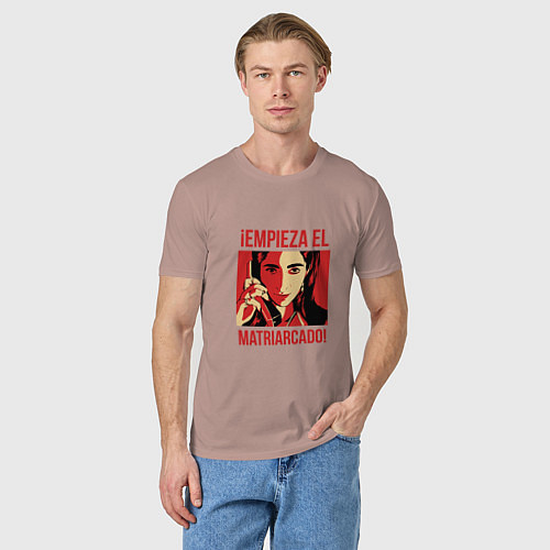Мужская футболка Матриархат / Пыльно-розовый – фото 3