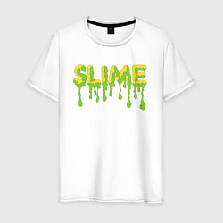 Футболка хлопковая мужская SLIME!, цвет: белый