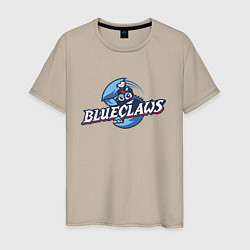 Футболка хлопковая мужская Jersey shore Blue claws - baseball team, цвет: миндальный