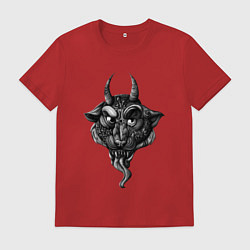 Футболка хлопковая мужская Волк-монстр, цвет: красный