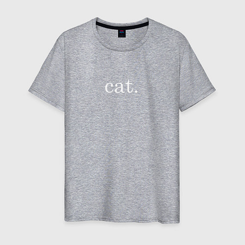 Мужская футболка Кошечка cat / Меланж – фото 1