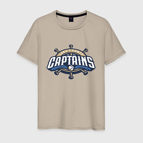 Мужская футболка Lake County Captains - baseball team / Миндальный – фото 1