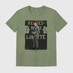 Футболка хлопковая мужская Zeffirelli, цвет: авокадо