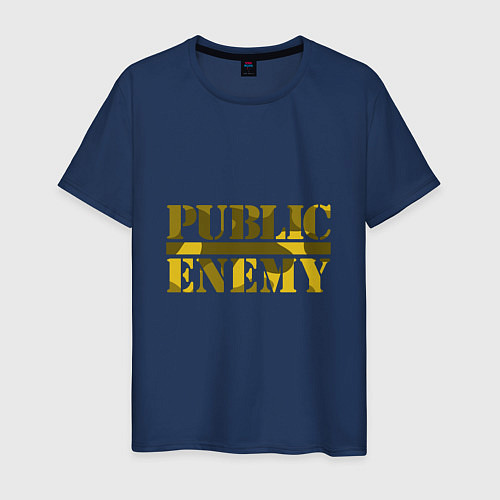 Мужская футболка Public Enemy Rap / Тёмно-синий – фото 1