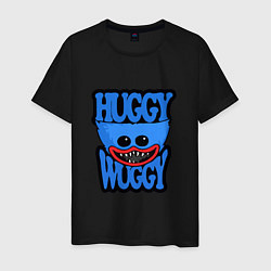 Футболка хлопковая мужская Huggy Wuggy 01, цвет: черный