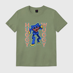 Футболка хлопковая мужская Huggy Wuggy Poppy 02, цвет: авокадо