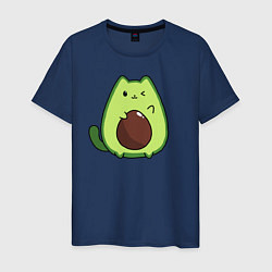 Футболка хлопковая мужская Avo cat o подмигивает, цвет: тёмно-синий