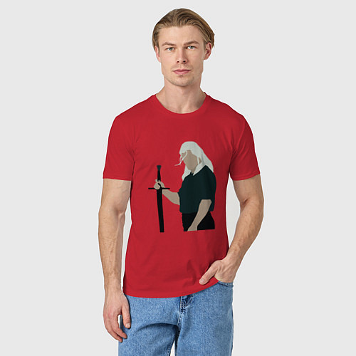 Мужская футболка Witcher Генри Кавилл / Красный – фото 3
