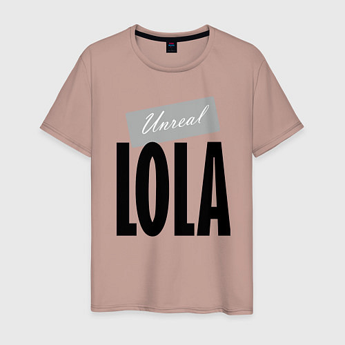 Мужская футболка Unreal lola / Пыльно-розовый – фото 1