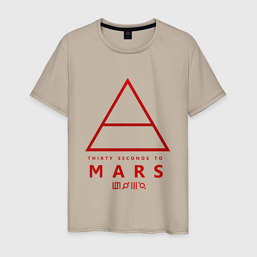 Мужская футболка 30 Seconds to Mars рок / Миндальный – фото 1