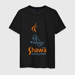 Футболка хлопковая мужская Senior Shawa Developer, цвет: черный