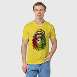 Футболка хлопковая мужская Rasta lioN, цвет: желтый — фото 2