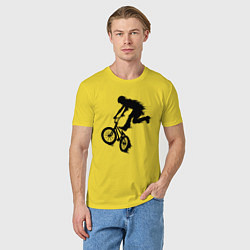 Футболка хлопковая мужская ВЕЛОСПОРТ BMX Racing ВЕЛОСИПЕДИСТ, цвет: желтый — фото 2