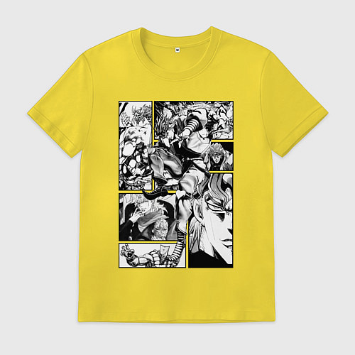 Мужская футболка Дио Брандо Панель манги / Желтый – фото 1