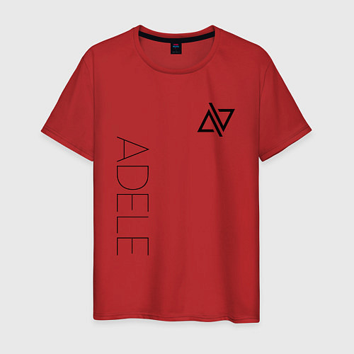 Мужская футболка Адель логотип с надписью / Красный – фото 1