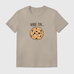 Футболка хлопковая мужская Cookie - Made for, цвет: миндальный