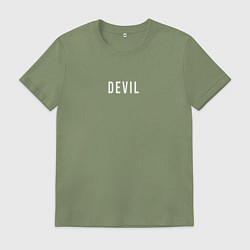Футболка хлопковая мужская He devil, цвет: авокадо