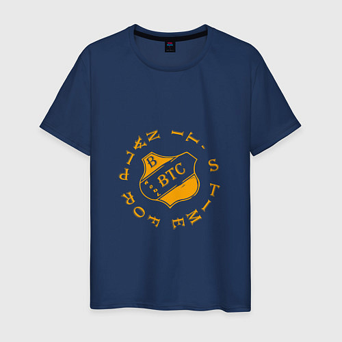 Мужская футболка Time Bitcoin / Тёмно-синий – фото 1