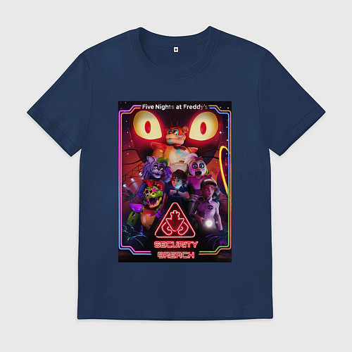 Мужская футболка Five Nights at Freddys 5 poster / Тёмно-синий – фото 1