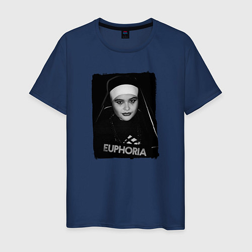 Мужская футболка Kat the nun / Тёмно-синий – фото 1