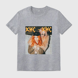 Футболка хлопковая мужская КИС-КИС Вайб, цвет: меланж