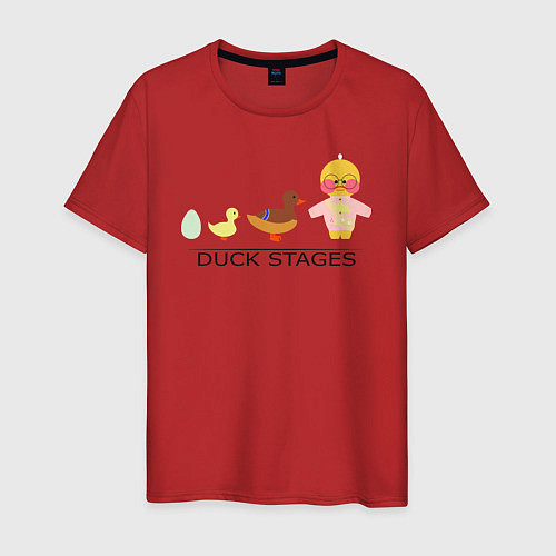 Мужская футболка Duck stages / Красный – фото 1