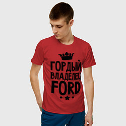 Футболка хлопковая мужская Гордый владелец Ford цвета красный — фото 2