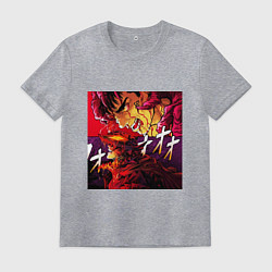 Футболка хлопковая мужская БЕРСЕРКА НЕ ОСТАНОВИТЬ BERSERK, цвет: меланж