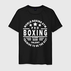 Футболка хлопковая мужская PRO BOXING, цвет: черный