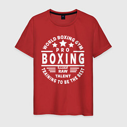 Футболка хлопковая мужская PRO BOXING, цвет: красный