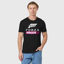 Футболка хлопковая мужская Forza Horizon 6 logo, цвет: черный — фото 2