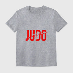 Футболка хлопковая мужская Дзюдо - Спорт, цвет: меланж