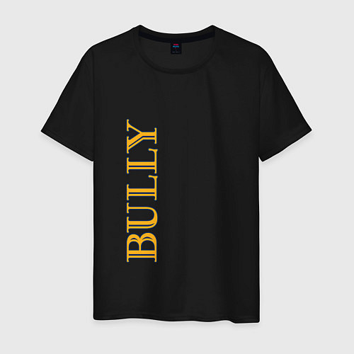 Мужская футболка Bully Лого по вертикали / Черный – фото 1