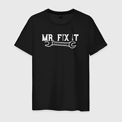 Футболка хлопковая мужская Mr FIX IT, цвет: черный