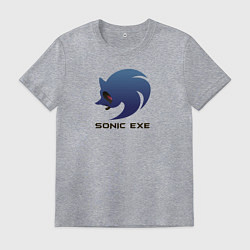 Футболка хлопковая мужская Sonic exe logo, цвет: меланж