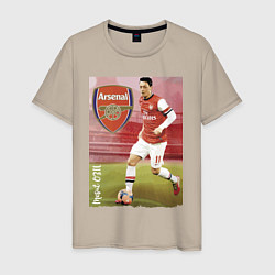 Футболка хлопковая мужская Arsenal, Mesut Ozil, цвет: миндальный
