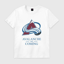 Футболка хлопковая мужская Colorado Avalanche are coming , Колорадо Эвеланш, цвет: белый