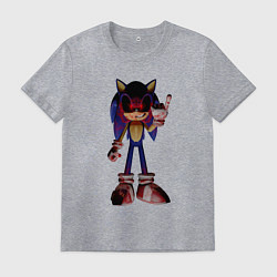 Футболка хлопковая мужская Sonic Exe Gesture, цвет: меланж