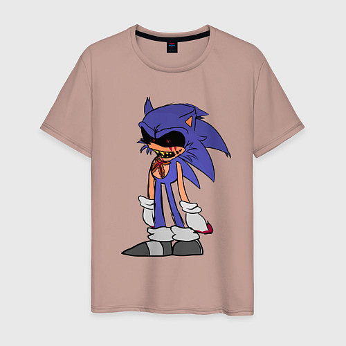 Мужская футболка Sonic Exe Sketch Hedgehog / Пыльно-розовый – фото 1