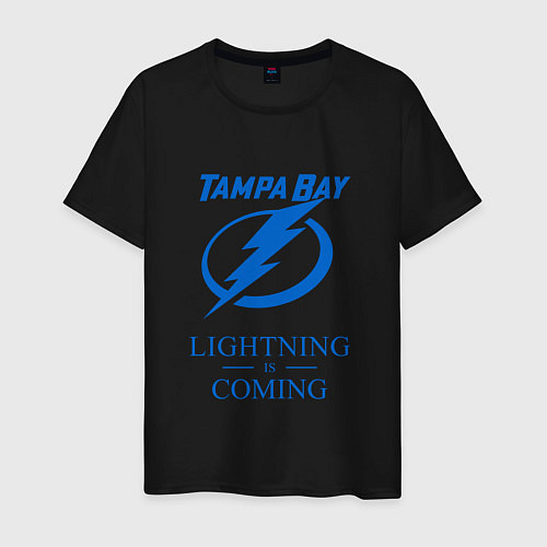 Мужская футболка Tampa Bay Lightning is coming, Тампа Бэй Лайтнинг / Черный – фото 1