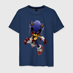 Футболка хлопковая мужская Sonic Exe Hedgehog, цвет: тёмно-синий