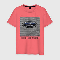 Футболка хлопковая мужская Ford Performance, цвет: коралловый