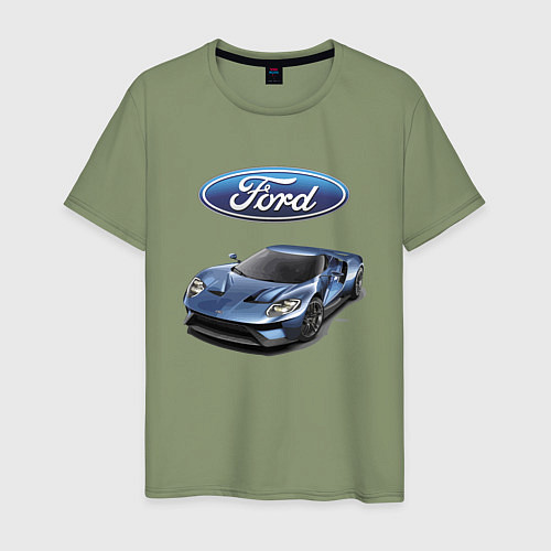 Мужская футболка Ford - legendary racing team! / Авокадо – фото 1
