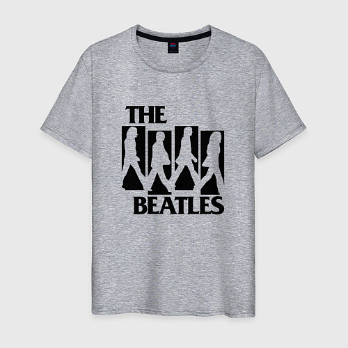 Мужская футболка The Beatles БИТЛЗ / Меланж – фото 1
