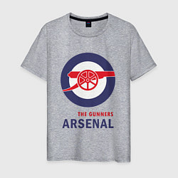Футболка хлопковая мужская Arsenal The Gunners, цвет: меланж