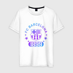 Футболка хлопковая мужская FC Barcelona Fade Logo 2022, цвет: белый