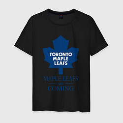 Футболка хлопковая мужская Toronto Maple Leafs are coming Торонто Мейпл Лифс, цвет: черный