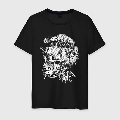 Мужская футболка Skull & Wolf / Черный – фото 1