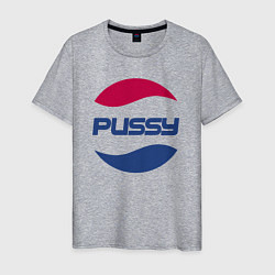 Футболка хлопковая мужская Pepsi Pussy, цвет: меланж