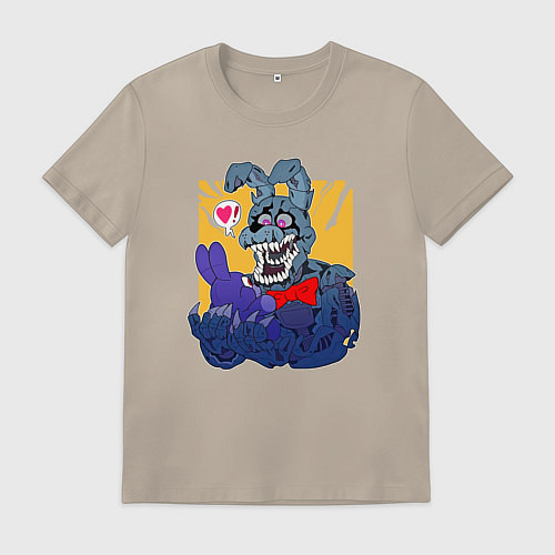 Мужская футболка Аниматроник Кролик Бонни / Миндальный – фото 1